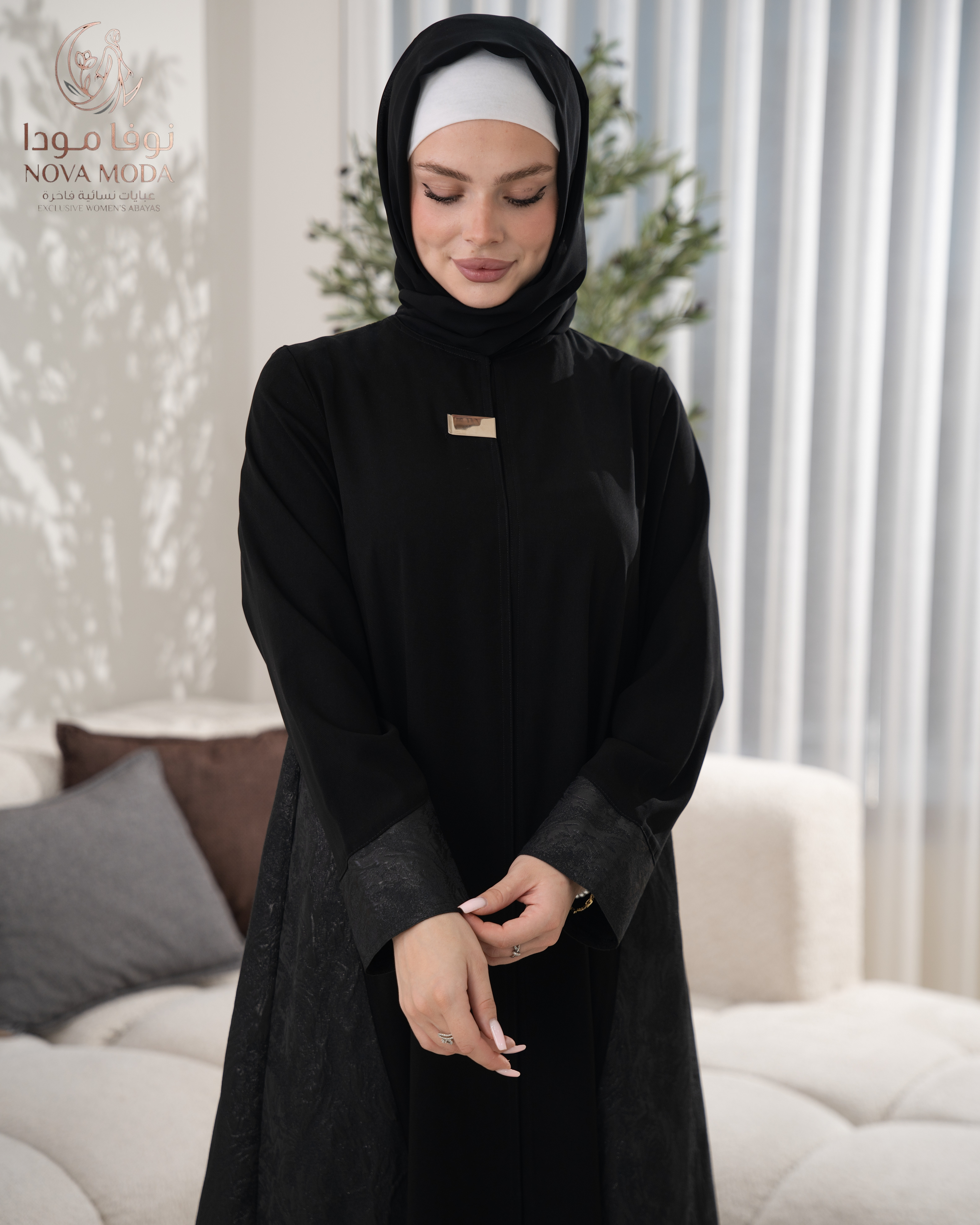 عباية مبرد مع جكارد كوري - صورة 2