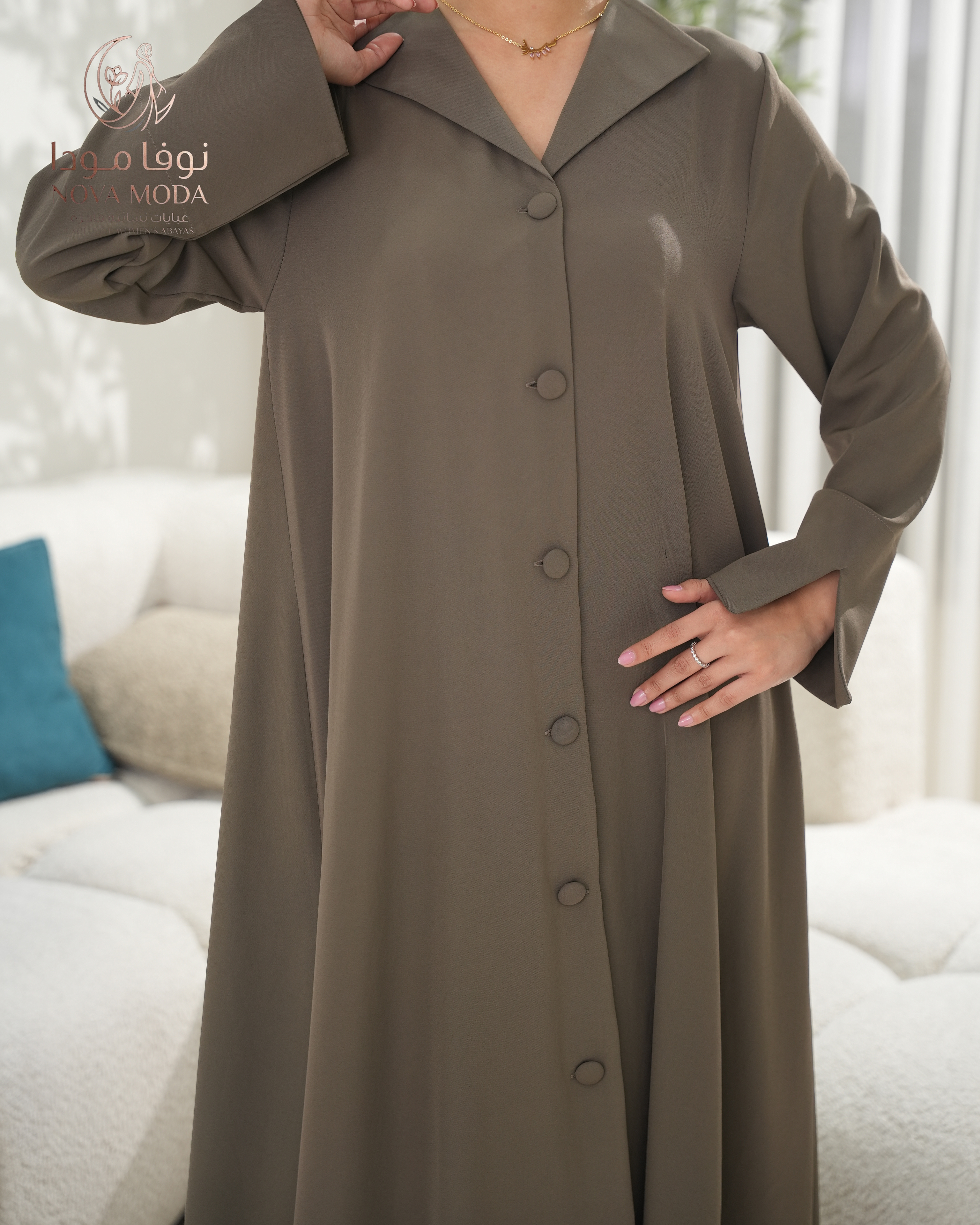 عباية روز كريب موكا - صورة 2
