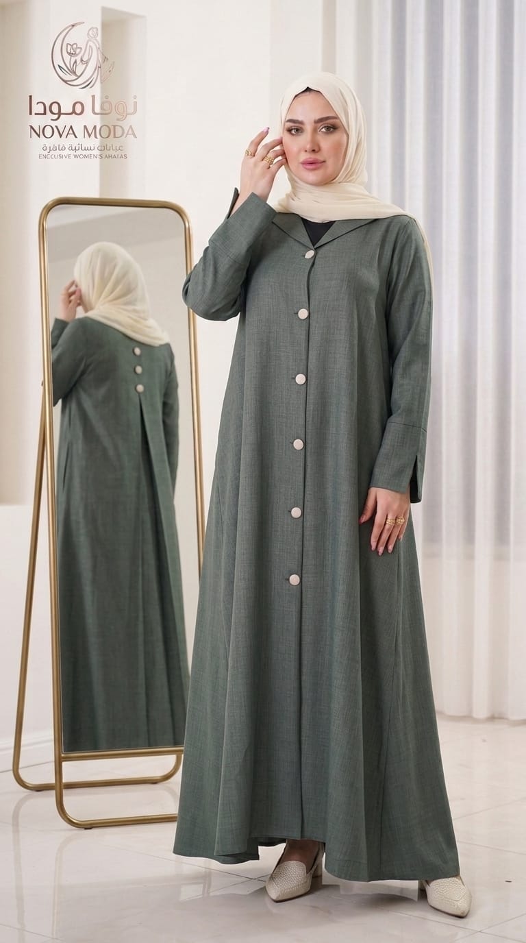 عباية ملاينج اخضر
